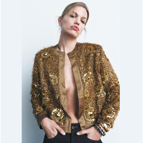 RARE!!! ZARA Sequined Cardigan NWT LAST ONE!!! - Picture 1 of 16